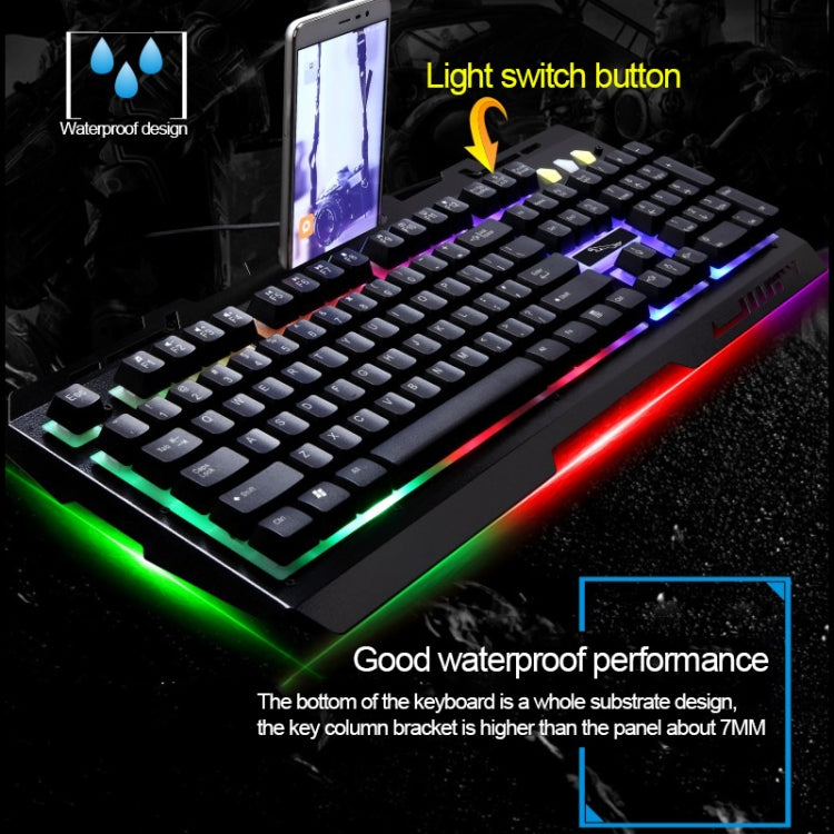 Teclado de Gaming com Painel Metálico Suspenso ZGB G700 com 104 Teclas, Fio USB, Sensação Mecânica e Iluminação, com Suporte para Telemóvel