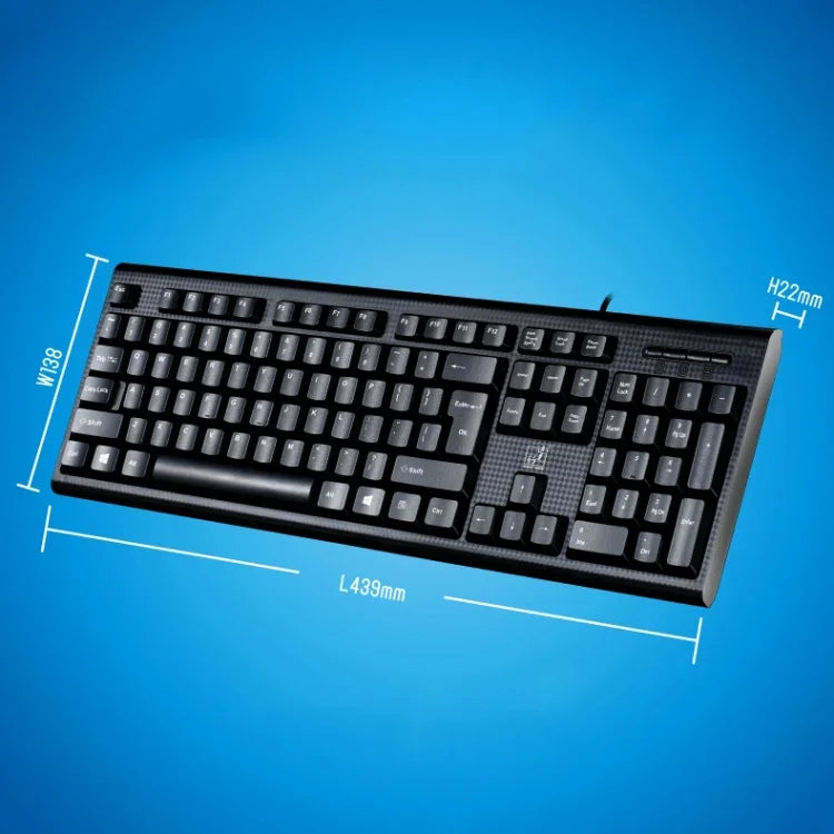 Teclado Geral para Gaming e Escritório ZGB Q9 com 104 Teclas, Fio USB, Textura em Grade