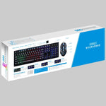 Kit Teclado Suspenso com Sensação Mecânica Iluminado e Rato Óptico Profissional com Fio ZGB G20 1600 DPI para Portátil, PC