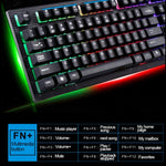 Kit Teclado Suspenso com Sensação Mecânica Iluminado e Rato Óptico Profissional com Fio ZGB G20 1600 DPI para Portátil, PC