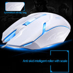 Kit Teclado Suspenso com Sensação Mecânica Iluminado e Rato Óptico Profissional com Fio ZGB G20 1600 DPI para Portátil, PC
