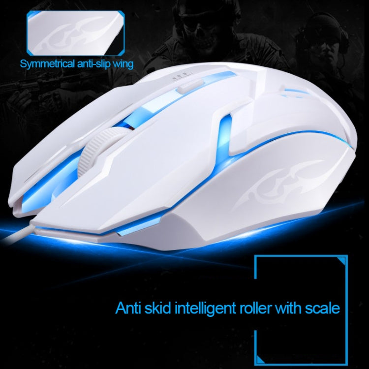 Kit Teclado Suspenso com Sensação Mecânica Iluminado e Rato Óptico Profissional com Fio ZGB G20 1600 DPI para Portátil, PC