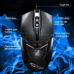 Kit Teclado Gaming Profissional com Textura em Grade e Rato Óptico Chasing Leopard Q9 1600 DPI com Fios para Escritório