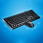 Kit Teclado Gaming Profissional com Textura em Grade e Rato Óptico Chasing Leopard Q9 1600 DPI com Fios para Escritório