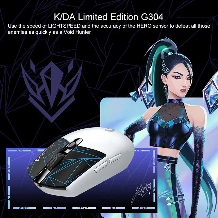 Rato Gaming Sem Fios Logitech K/DA G304 LIGHTSPEED