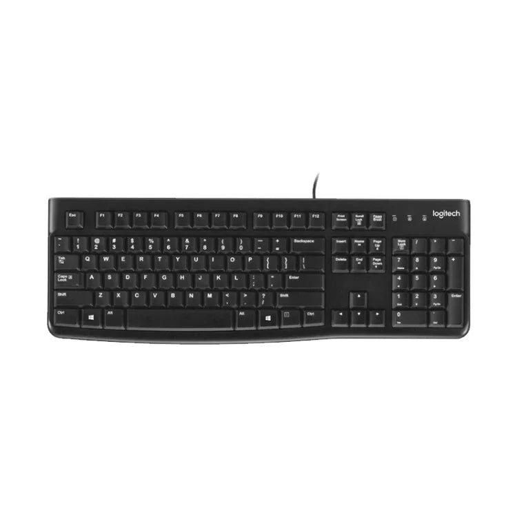 Teclado com Fio USB Resistente a Salpicos Logitech K120 para Computadores de Secretária / Portáteis, Logitech K120