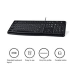 Teclado com Fio USB Resistente a Salpicos Logitech K120 para Computadores de Secretária / Portáteis, Logitech K120
