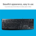 Teclado com Fio USB Resistente a Salpicos Logitech K120 para Computadores de Secretária / Portáteis, Logitech K120