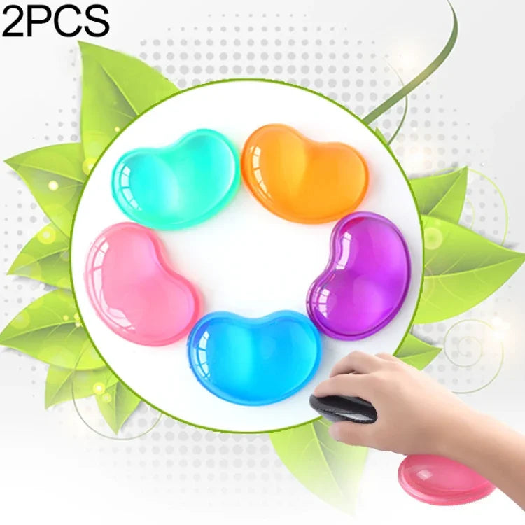 2 Peças de Suporte de Pulso para Rato em Silicone Transparente MONTIAN, Forma de Coração, Entrega de Cor Aleatória, Forma de Coração
