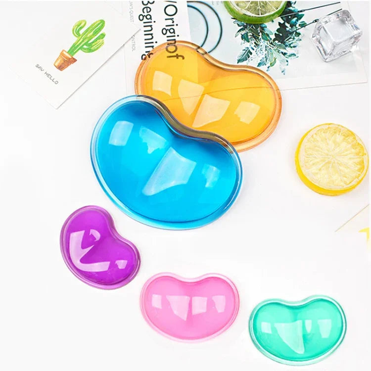 2 Peças de Suporte de Pulso para Rato em Silicone Transparente MONTIAN, Forma de Coração, Entrega de Cor Aleatória, Forma de Coração