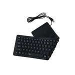 Teclado USB com Fios Francês de Silicone Impermeável com 103 Teclas para Ambiente de Trabalho e Portátil, Comprimento do Cabo: 1,5m