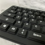 Teclado USB com Fios Francês de Silicone Impermeável com 103 Teclas para Ambiente de Trabalho e Portátil, Comprimento do Cabo: 1,5m