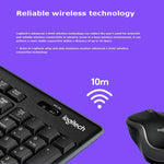 Conjunto Teclado + Rato Sem Fios Logitech MK270 2.4GHz