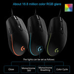 Rato Gaming Óptico com Fio Logitech G102, 6 Teclas, Iluminação RGB, 6000 DPI, Cinco Velocidades Ajustáveis, Comprimento: 2m, G102, G102 (Branco)