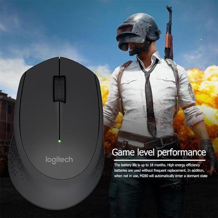 Rato Óptico Sem Fios Logitech M280 2.4GHz, 3 Teclas, 1000 DPI, Alcance Sem Fios: 10m