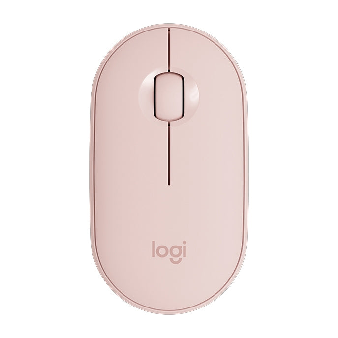Rato Óptico Bluetooth Sem Fios Silencioso Logitech Pebble Forma de Calçada, Fino, 3 Teclas, 1000 DPI, Alcance Sem Fios: 10m