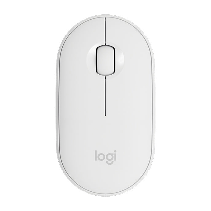 Rato Óptico Bluetooth Sem Fios Silencioso Logitech Pebble Forma de Calçada, Fino, 3 Teclas, 1000 DPI, Alcance Sem Fios: 10m