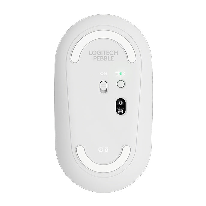 Rato Óptico Bluetooth Sem Fios Silencioso Logitech Pebble Forma de Calçada, Fino, 3 Teclas, 1000 DPI, Alcance Sem Fios: 10m