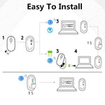 Rato Óptico Bluetooth Sem Fios Silencioso Logitech Pebble Forma de Calçada, Fino, 3 Teclas, 1000 DPI, Alcance Sem Fios: 10m