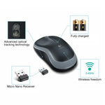 Rato Óptico Sem Fios Logitech M185 2.4GHz, 3 Teclas, 1000 DPI, Alcance Sem Fios: 10m