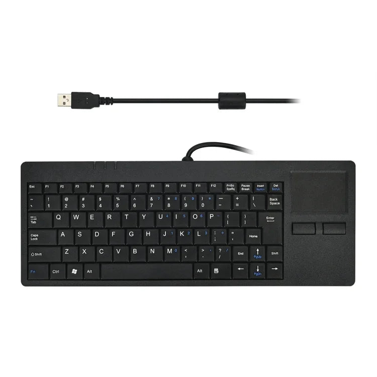 Teclado de Computador com Fio Ultra-fino MC-818 com 82 Teclas e Touchpad