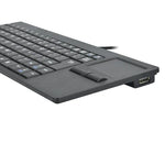 Teclado de Computador com Fio Ultra-fino MC-818 com 82 Teclas e Touchpad