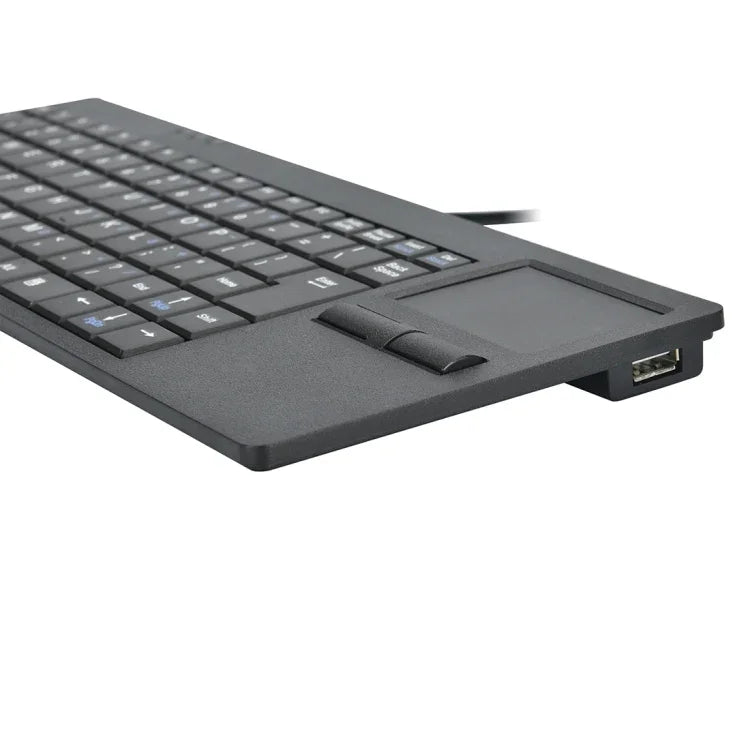 Teclado de Computador com Fio Ultra-fino MC-818 com 82 Teclas e Touchpad