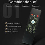 T6 Versão com Luzes Coloridas, Rato Aéreo 2.4GHz Sem Fios, Comando Remoto com Touchpad e Aprendizagem IR para PC, Android TV Box / Smart TV, Dispositivos Multimédia, T6