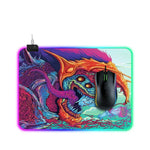 Tapete de Rato Iluminado com Padrão Monstro para Computador, Tamanho: 35 x 25 x 0,4 cm, 35 x 25 x 0,4 cm