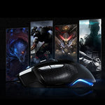 AULA Série SoulKiller II Rato de Jogo USB com Fio Óptico Competitivo 7D Luz Colorida, Resolução Máxima de 3500 DPI, SoulKiller II(B)