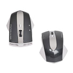 Rato Óptico Sem Fios Recarrregável MZ-011 2.4GHz 1600DPI com Função HUB, Preto, Preto Prateado, Branco + Azul Royal, Branco Pérola, Azul, Prateado