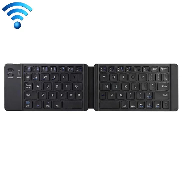 Teclado Bluetooth Sem Fios Dobrável K018 com 67 Teclas e Carregamento USB