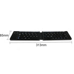 Teclado Bluetooth Sem Fios Dobrável K018 com 67 Teclas e Carregamento USB