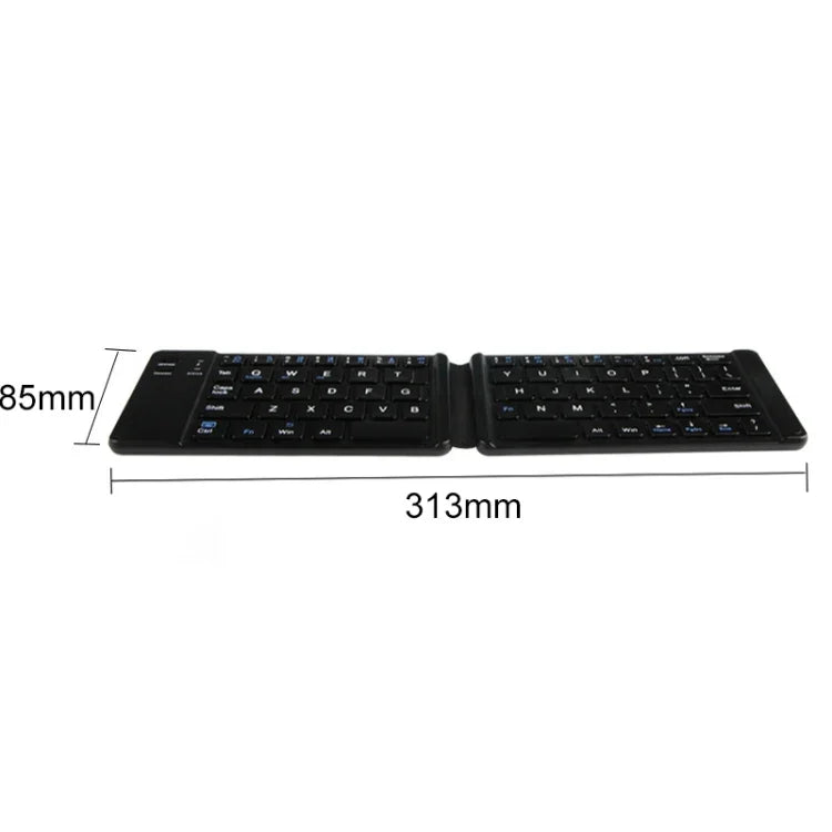 Teclado Bluetooth Sem Fios Dobrável K018 com 67 Teclas e Carregamento USB