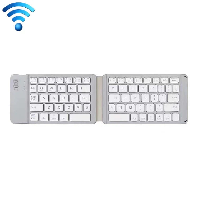 Teclado Bluetooth Sem Fios Dobrável K018 com 67 Teclas e Carregamento USB
