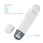 Doosl DSIT007 Caneta Controlo Remoto Sem Fios Recarregável para Apresentações Powerpoint 2.4GHz, Distância de Controlo: 10m (Branco), DSIT007