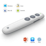Doosl DSIT007 Caneta Controlo Remoto Sem Fios Recarregável para Apresentações Powerpoint 2.4GHz, Distância de Controlo: 10m (Branco), DSIT007