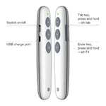 Doosl DSIT007 Caneta Controlo Remoto Sem Fios Recarregável para Apresentações Powerpoint 2.4GHz, Distância de Controlo: 10m (Branco), DSIT007