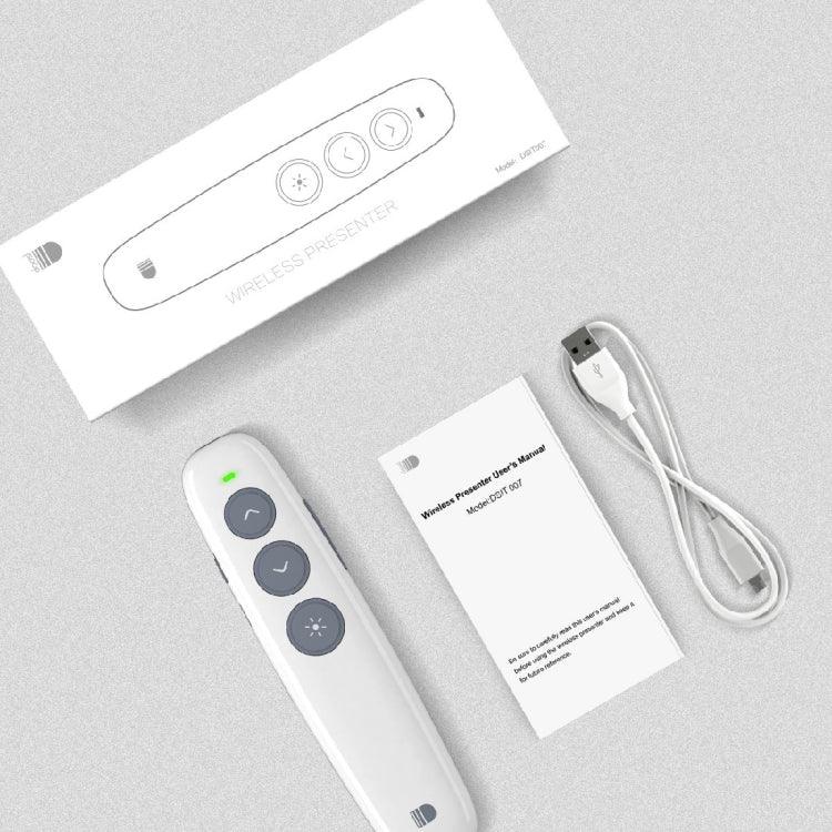 Doosl DSIT007 Caneta Controlo Remoto Sem Fios Recarregável para Apresentações Powerpoint 2.4GHz, Distância de Controlo: 10m (Branco), DSIT007