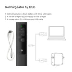 Doosl DSIT013 Controlo Remoto Recarregável para Apresentações PowerPoint 2.4GHz Apontador Laser Multifuncional para PowerPoint / Keynote / Prezi, Distância de Controlo: 100m