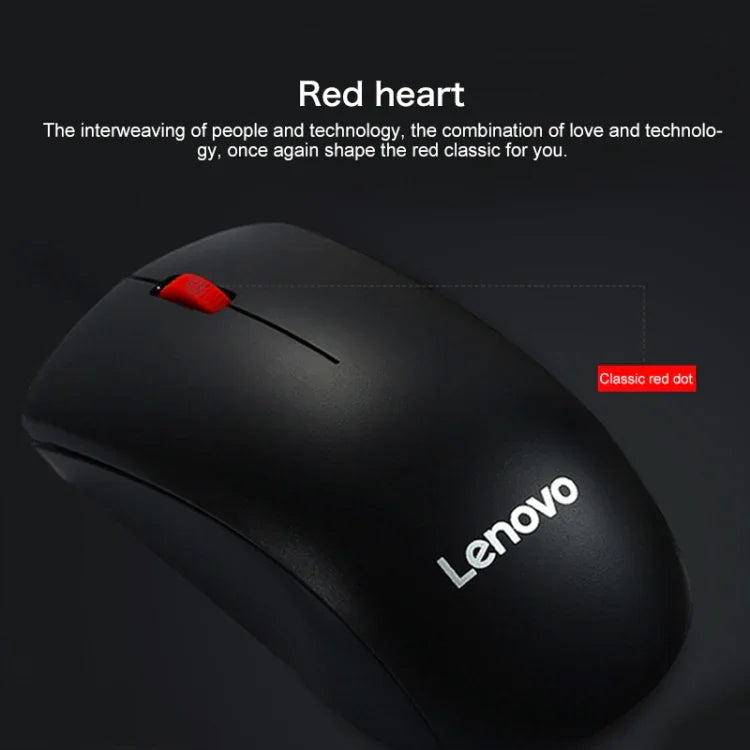 Rato Sem Fios Lenovo M120 Pro Fashion Office Red Dot, Rato Sem Fios M120 Pro