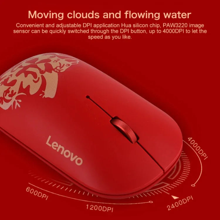 Lenovo Air Handle Rato Sem Fios Leve Portátil e Mudo, Versão Blessing, Rato Sem Fios, Versão Blessing
