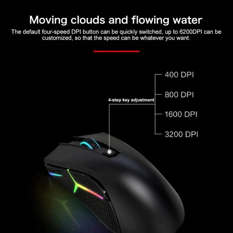 Lenovo HEADSHOT Rato de Jogo com Fio Gaming Engine, HEADSHOT