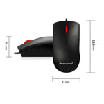 Lenovo M120 Pro Rato com Fio Vermelho para Escritório Fashion, Rato com Fio M120 Pro