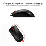 Lenovo M120 Pro Rato com Fio Vermelho para Escritório Fashion, Rato com Fio M120 Pro