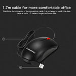 Lenovo M120 Pro Rato com Fio Vermelho para Escritório Fashion, Rato com Fio M120 Pro
