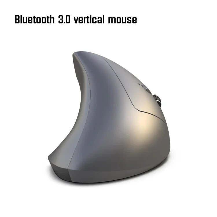 HXSJ T29 Rato Vertical Óptico Ergonómico Bluetooth 3.0 Sem Fios com 6 Teclas 2400 DPI Ajustável, 6 Botões T29 Cinzento