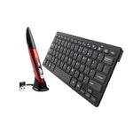 KM-808 Teclado Multimédia Sem Fios 2.4GHz + Conjunto de Rato Caneta Óptico Sem Fios com Receptor USB para Computador PC Portátil, Entrega de Cor Aleatória do Rato Caneta, Teclado KM-808 + Rato Caneta (Branco), Teclado KM-808 + Rato Caneta (Preto)