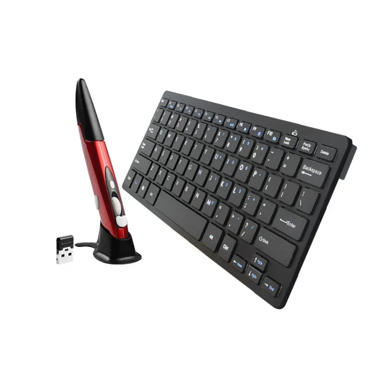 KM-808 Teclado Multimédia Sem Fios 2.4GHz + Conjunto de Rato Caneta Óptico Sem Fios com Receptor USB para Computador PC Portátil, Entrega de Cor Aleatória do Rato Caneta, Teclado KM-808 + Rato Caneta (Branco), Teclado KM-808 + Rato Caneta (Preto)
