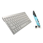 KM-808 Teclado Multimédia Sem Fios 2.4GHz + Conjunto de Rato Caneta Óptico Sem Fios com Receptor USB para Computador PC Portátil, Entrega de Cor Aleatória do Rato Caneta, Teclado KM-808 + Rato Caneta (Branco), Teclado KM-808 + Rato Caneta (Preto)